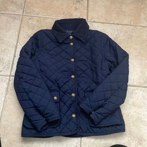 Girls Polo Ralph Lauren jacket navy blue size 8-10.